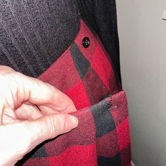 Bufalo Plaid Red & Black Wool Wrap Skirt by Coldwater Creek - size 6 - Picture 13 of 15